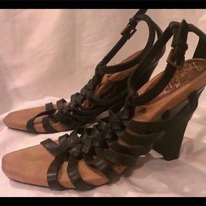 Black leather Sandals